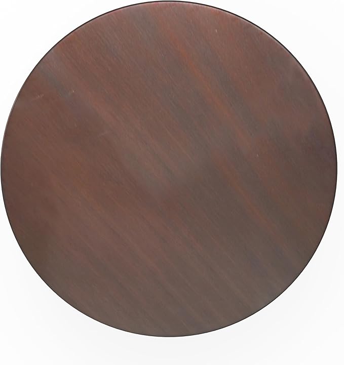 SIMPLIHOME Johnsen Metal Table - 15 inch Wide Solid Iron Drum Accent Table in Oil Rubbed Bronze with Tribal Pattern, Round Boho End Table for Living Room, Bedroom, or Home Office, Fully Assembled