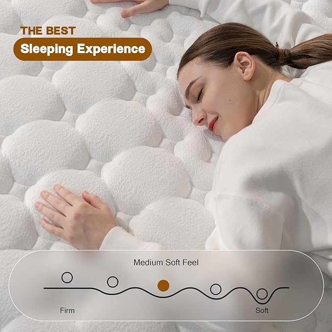 Queen Mattress,12 Inch Queen Size Mattresses in a Box,Memory Foam Hybrid Mattress ,with Individual Pocket Spring for Motion Isolation & Silent Sleep&Lumbar Support & Pressure Relief,Medium Firm