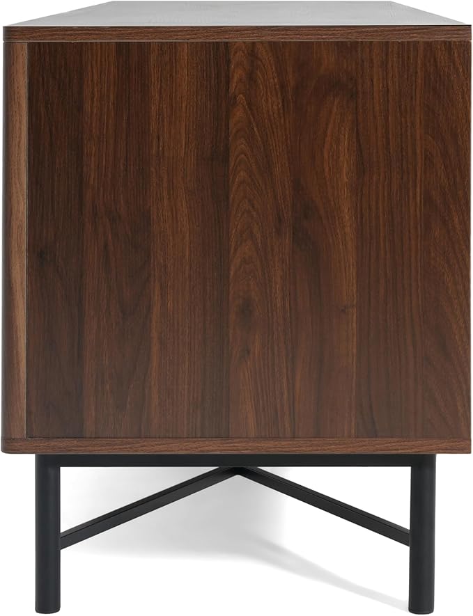 Christopher Knight Home Saral Modern 66 Inch TV Stand for TV up to 70 inch, TV Entertainment Center with Storage Adjustable Shelf, Wooden TV Console Table with Storage for Living Room, Chestnut Brown