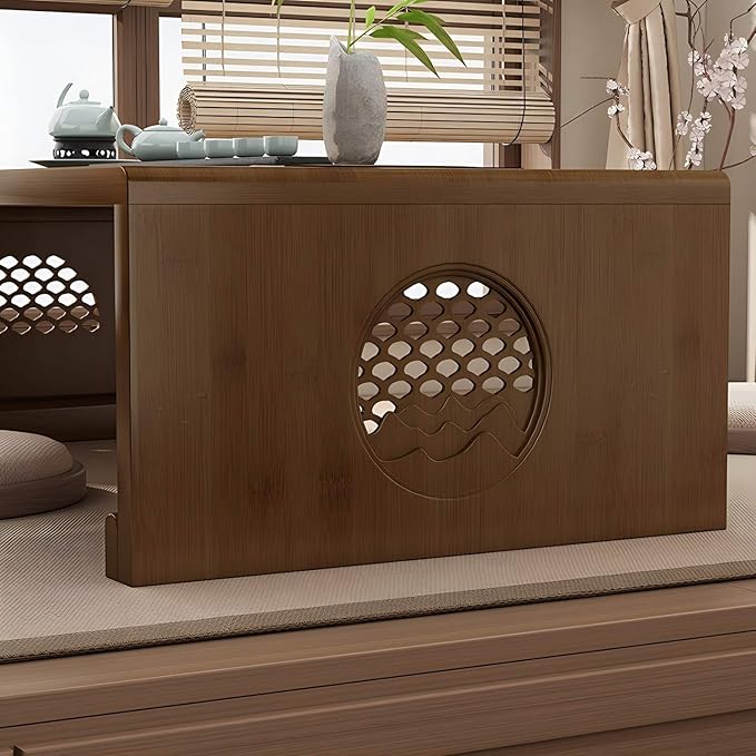 Folding Coffee Table Foldable Japanese Floor Table Low Table for Living Room,Dining Room,Tea,Tatami,Home Decoration (31.49 * 19.68 * 12.2 INCH)