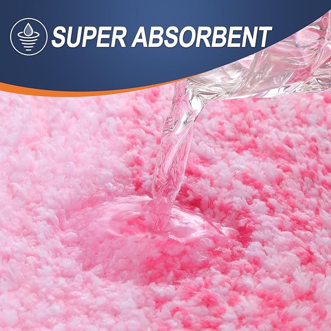 OLANLY Bathroom Runner Rugs 54x24, Extra Soft Absorbent Microfiber Bath Rugs, Rubber Backing, Quick Dry, Machine Washable Bath Mats for Bathroom Floor, Tub and Shower, Home Decor Accessories, Pink