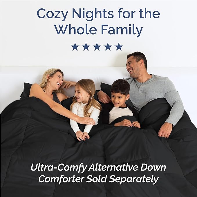 Twin XL Size 3 Piece Sheet Set - Comfy Breathable & Cooling Bed Sheets Set - Hotel Luxury Bedding for Women, Men, Kids, Teens, Boys & Girls - Deep Pockets, Ultra-Soft, Wrinkle Free - Oeko-Tex - Black