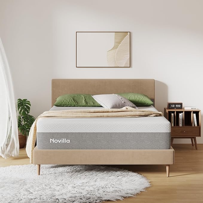 Novilla Memory Foam Mattress Full, 10 inch Full Mattress with Gel Foam for Comfortable Sleep & Pain Relief & Body Support, CertiPUR-US Certified
