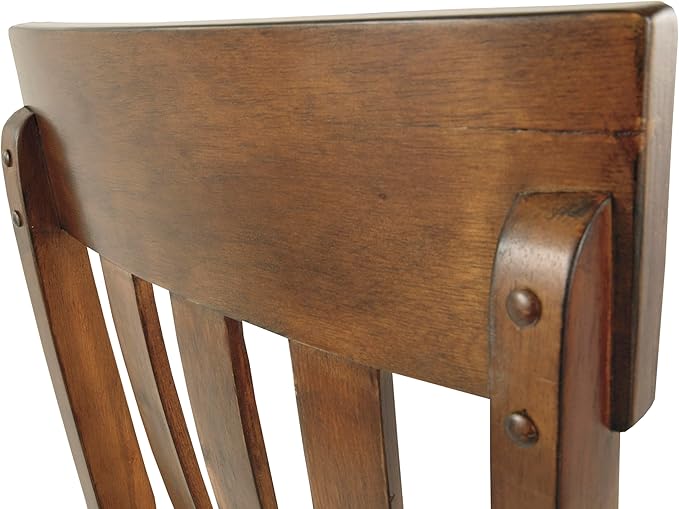Signature Design by Ashley Ralene Rake Back 19" Dining Room Chair 2 Count, Medium Brown