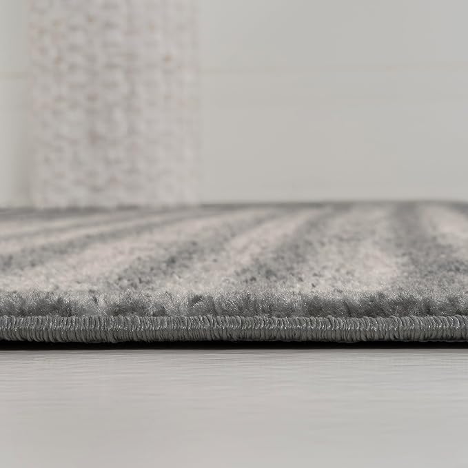 JONATHAN Y Khalil Modern Berber Stripe Gray/Cream Indoor Area Rug, 3x5, Contemporary, Bohemian, Easy-Cleaning for Living Room, Bedroom, Kitchen, Pet Friendly, Non-Shedding (MOH207G-3)