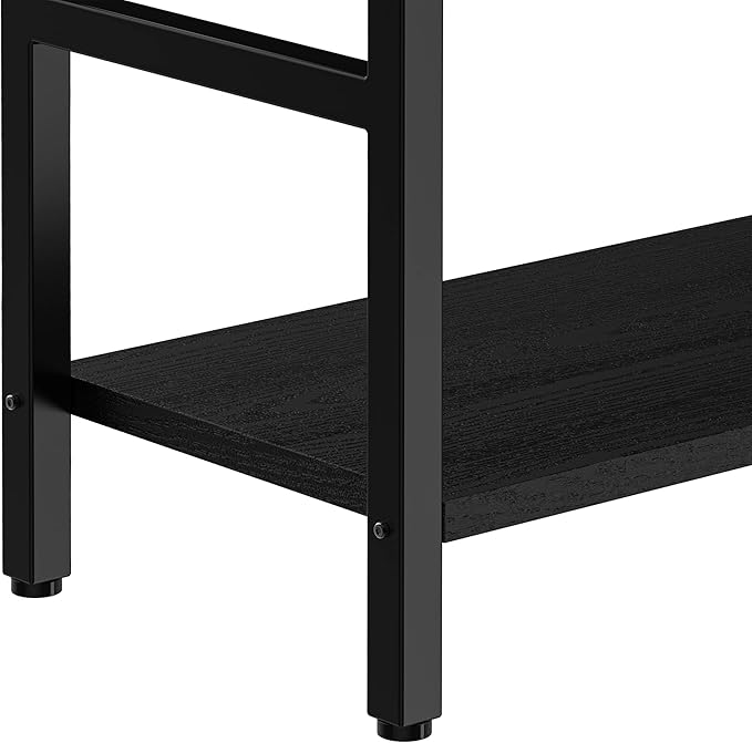 IRONCK Bookcases and Bookshelves Triple Wide 5 Tiers Industrial Bookshelf, Large Etagere Bookshelf Open Display Shelves with Metal Frame for Living Room Bedroom Home Office