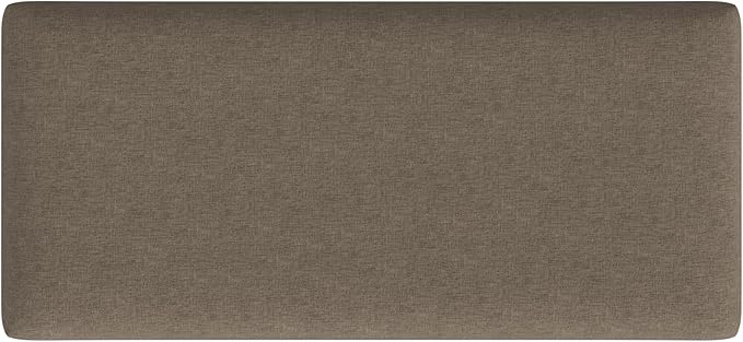 HomePop Home Decor | Upholstered Decorative Storage Ottoman Bench | Ottoman Bench with Storage for Living Room & Bedroom | Decorative Home Furniture, Textured Brown