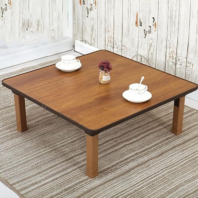 Japanese-Style Square Folding Tea Coffee Table, Low Table, Dining Table, Study Table, Small Desk, for Tatami Sitting On The Floor Bedroom Bay Window Tea Room (Size : 70x70cm)