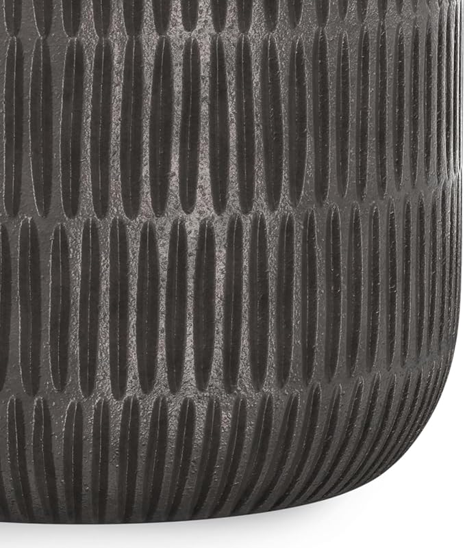 SIMPLIHOME Juno Metal Side Table in Graphite, 14.6 x 14.6 x 21.5 inches, Cast Aluminum Round Top for Living Room, Bedroom, Entryway, Assembled