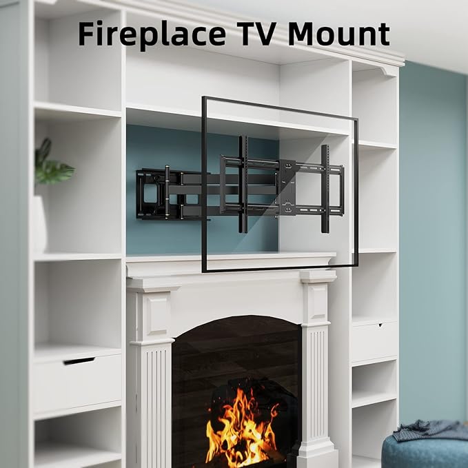 Heavy Duty TV Wall Mount for 42-90" TVs, 4X Load Tested Holds 179lbs, 40.9" Smooth Gliding Extension Arms, Full Motion Swivel & Tilt, VESA 800x400, Fits 16-18" Studs