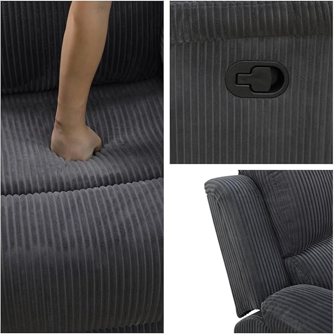 Recliner Chair, Recliner Home Theater Seating, Electric Reclining Chair for Adult, Breathing Chair for Living Room, Dark Grey