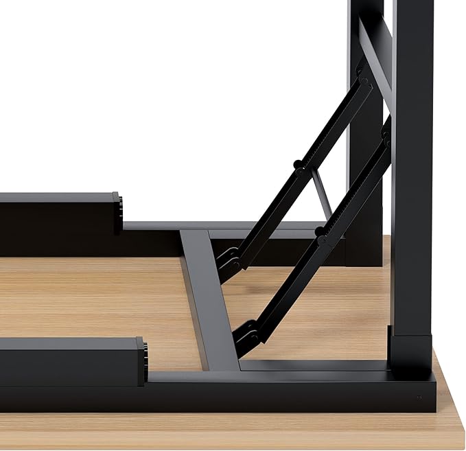 Need Folding Computer Desk, Large 60 inches Folding Table for Home Office, No Install Needed Foldable Writing Table Desk, Teak and Black