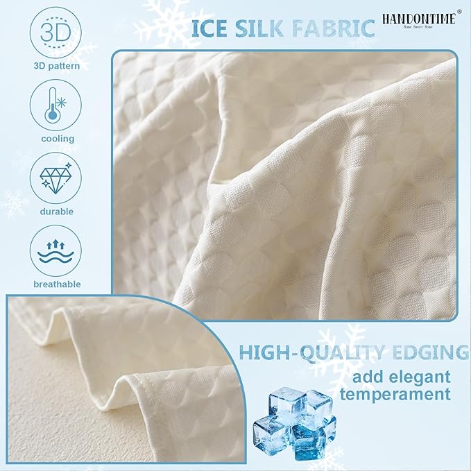 HANDONTIME Cooling Dog Couch Cover Ice Silk Washable & Breathable Pet Sofa Protector, Durable Couch Covers for Sofa Pet Friendly Soft Dog Cooling Bed Cover Sofa Protector Covers (Ivory, 71"x134")