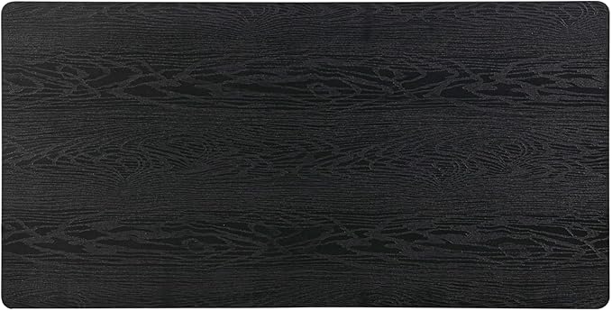 NTC Mingle Modern Wooden Rectangle Desk Table with Hidden Drawer – Waterproof & Heat Resistant, Burnt Black