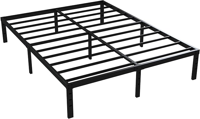 California King Metal Bed Frame, 14 Inch Heavy Duty Storage Platform Bed Frame with 2500lbs Steel Slats Support, Easy Assembly, Black