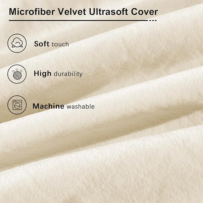 Bean Bag Chairs for Adults - Giant Bean Bag Chair Convertible Bean Bag Bed - Beanbag Chair with Micro Fiber Cover/Furniture Foam Filler - Floor Couch Sofa in Bedroom Dorm Room - Full Beige