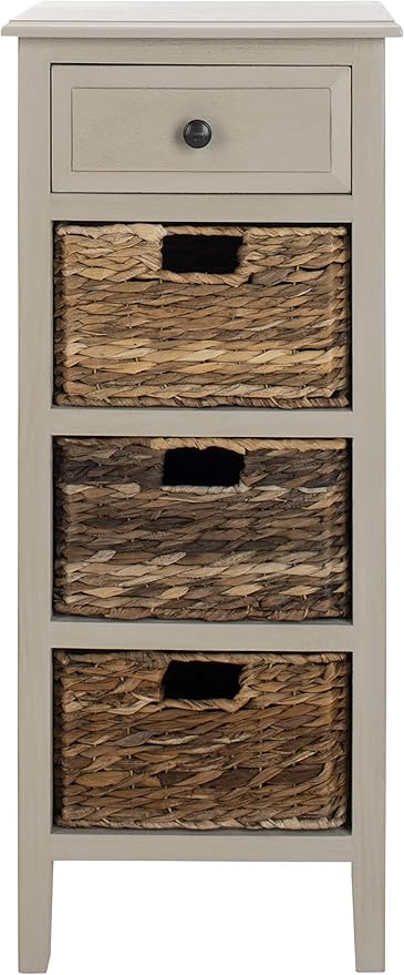 Safavieh Home Michaela Coastal Vintage Grey 4-drawer Side Table