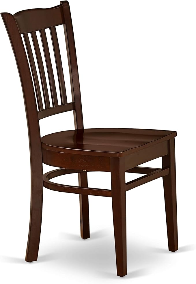 East West Furniture NDGR3-MAH-W 3 Piece Modern Dining Table Set Contains a Rectangle Wooden Table with Dropleaf and 2 Kitchen Dining Chairs, 30x48 Inch, Mahogany