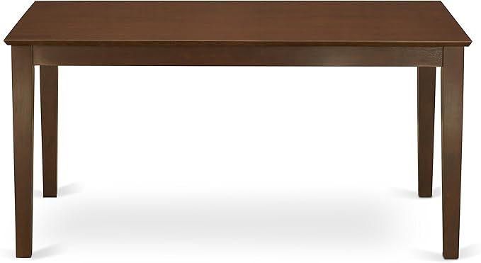 East West Furniture CAIP6-MAH-C 6 Piece Modern Dining Table Set Contains a Rectangle Wooden Table and 4 Linen Fabric Upholstered Chairs with a Bench, 36x60 Inch, Mahogany