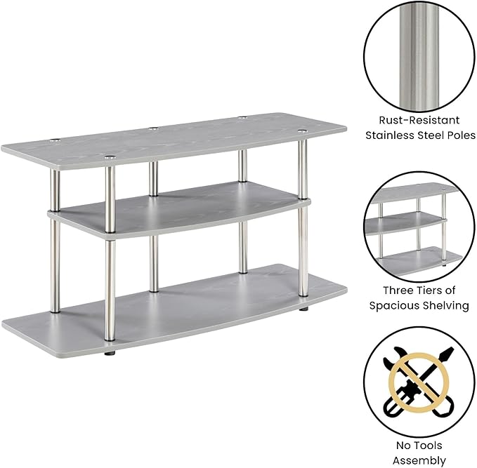 Convenience Concepts Designs2Go TV Stand, Gray
