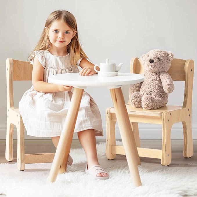 ROBUD Wooden Toddler Chair Wood, Kids Chair Set of 2, Sturdy Kids Chairs for Toddlers for Children Aged 3+, 250 Lbs Capacity Each Count