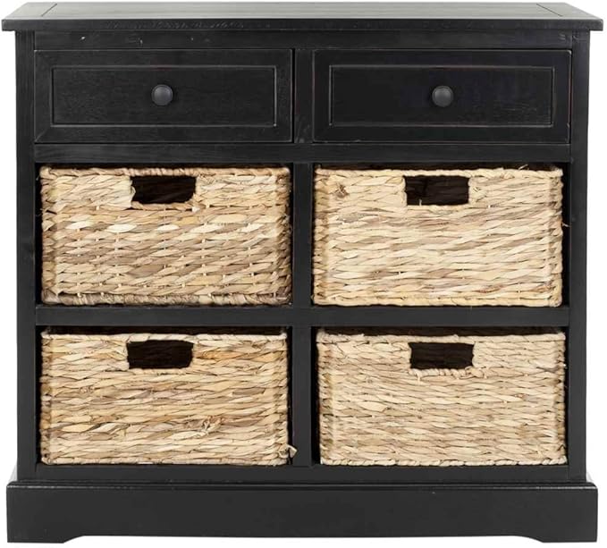 SAFAVIEH American Homes Collection Herman Vintage Black Storage Unit
