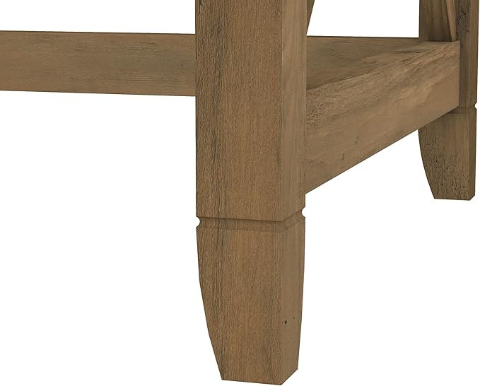 Bush Furniture Key West 60W Modern Farmhouse L Shaped Desk in Reclaimed Pine | 60-Inch Corner Table for Home Office