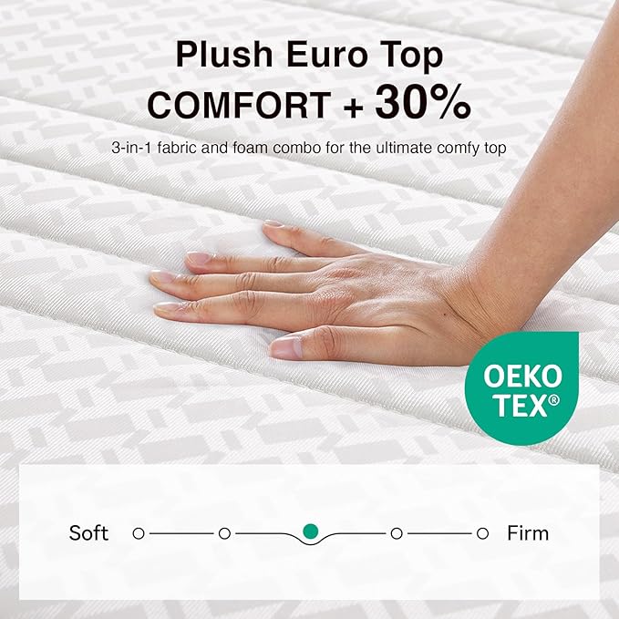 Novilla King Size Mattress, 12 Inch King Mattresses in a Box with Smarts™ Pocket Coil for Pressure Relief, Medium Firm Foam and Spring Hybrid Colchones with CertiPUR-US Certified