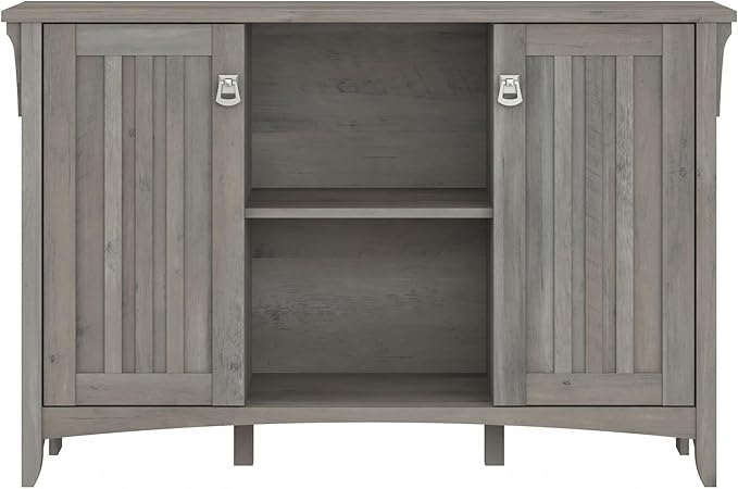 Bush Furniture Salinas Accent Storage Cabinet with Doors in Driftwood Gray