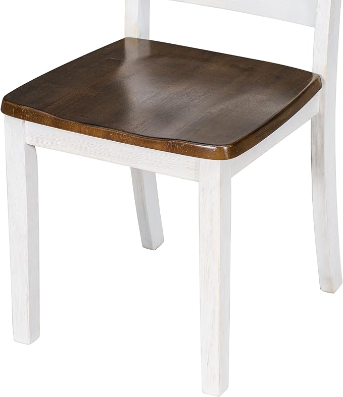 Merax 6-Piece Wooden Rectangular Dining Table Set with 4 Rubber Wood Chairs and 1 Bench