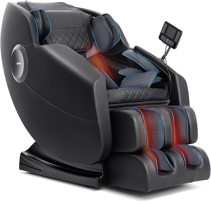 Massage Chair, Zero Gravity Full Body Massage Chair, Shiatsu Recliner with 14 Massage Points, Lumbar & Calf Heating, 20 Auto Modes, Spacious Massage Area, Bluetooth Speaker, Touch Screen Controller