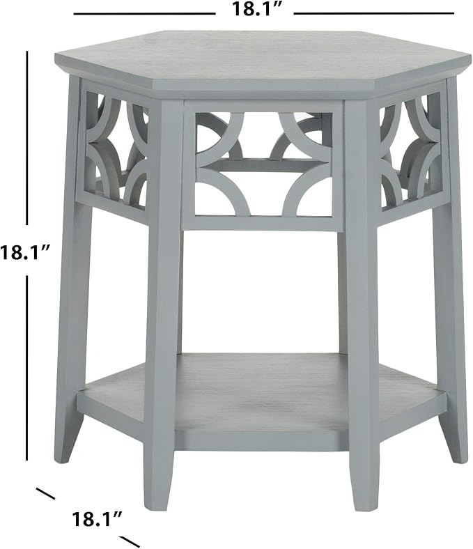 Safavieh American Homes Collection Connor Pearl Blue Grey Hexagon End Table