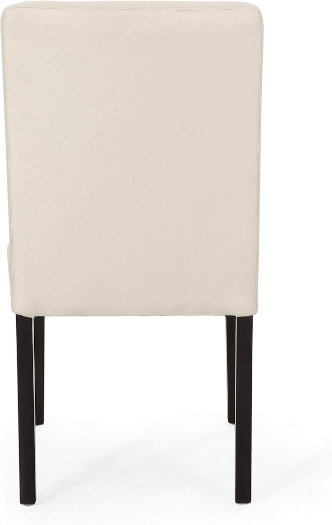 Christopher Knight Home Sidney Contemporary Upholstered Dining Chair (Set of 2), Beige + Espresso