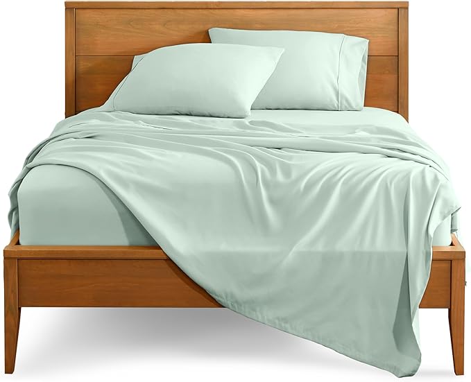 Bare Home Queen Sheet Set - Luxury 1800 Ultra-Soft Microfiber Bed Sheets - Double Brushed - Deep Pockets - Easy Fit - 4 Piece Set - Bedding Sheets & Pillowcases (Queen, Spring Mint)