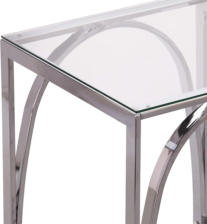 SEI Furniture Stevenly End Table, Chrome