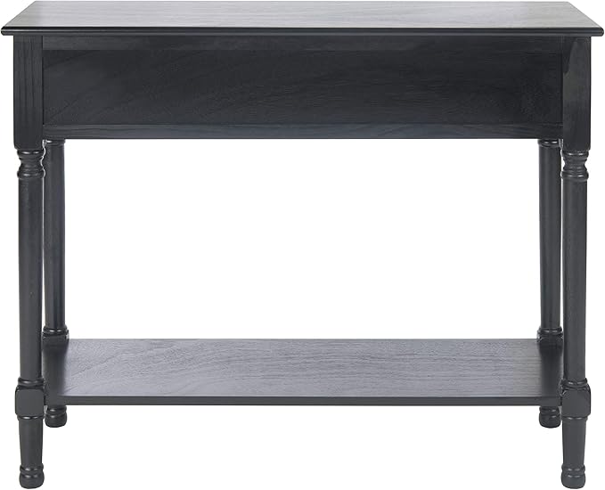 SAFAVIEH Home Collection Tate Black 2-Drawer Bottom Shelf Console Table CNS5720B
