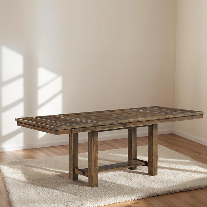 Signature Design by Ashley Moriville Farmhouse 36” x 30” Dining Extension Table, Seats up to 8, Brown
