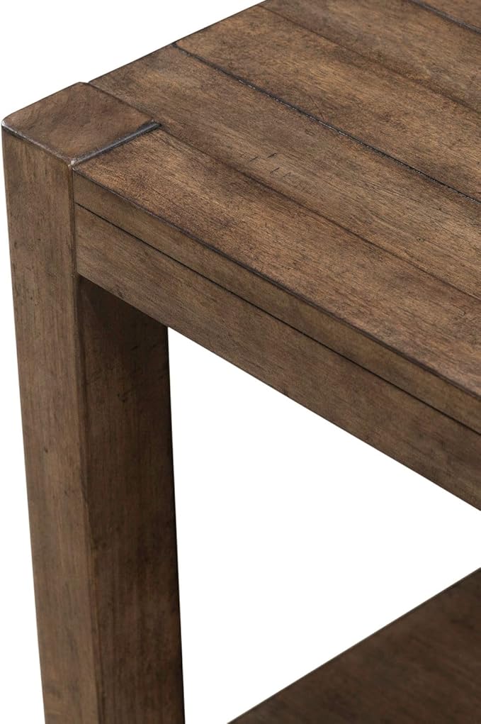 Liberty Furniture Broadmore Living Room Square Chairside Table - Cobblestone Brown