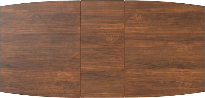 SIMPLIHOME Draper Extendable Dining Table, Solid Wood Walnut Veneer in Walnut, 66-84 x 40 inches, Mid-Century Modern-Style Rectangular Expandable Kitchen Table with Butterfly Leaf for 6+ People