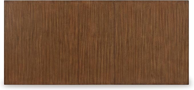 Signature Design by Ashley Lyncott Mid-Century Dining Extension Table with Removable Center Leaf, Dark Brown