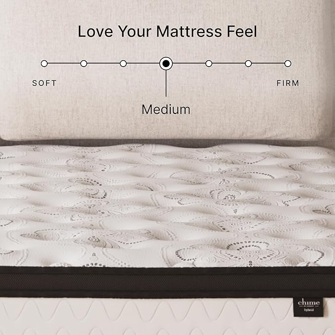 Signature Design by Ashley King Size Chime 12 Inch Medium Firm Hybrid Mattress with Cooling Gel Memory Foam for Pressure Relief, Fiberglass Free, Mattress In A Box