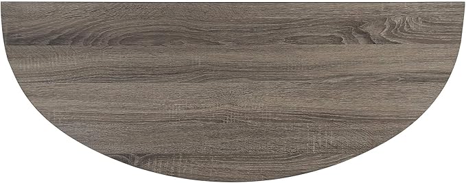FINECASA Half-Moon Console Table, Semicircle Narrow Side Table, 43.4x17x30 Inches, Gray