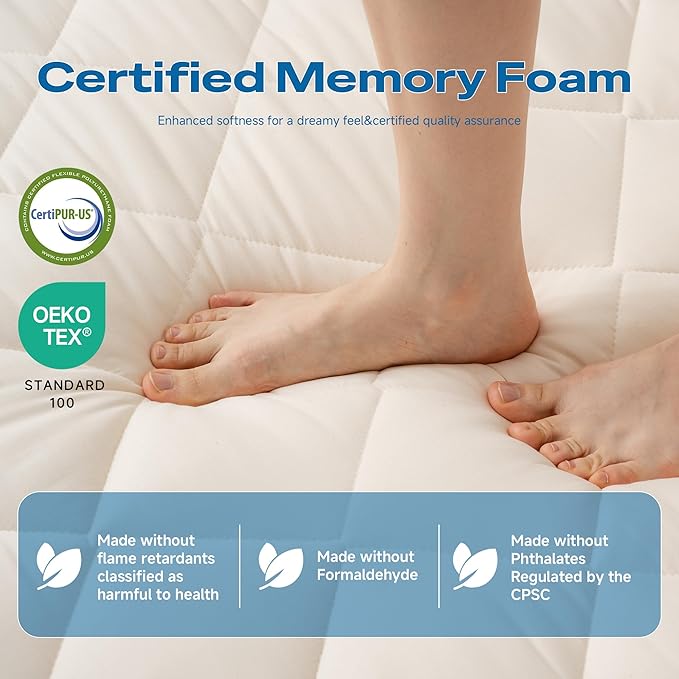 Japanese Floor Mattress, Roll Up Tatami Mat, Sleeping Pad, Shikibuton, CertiPUR-US Certified Foam Floor Bed Futon Mattress for Sleeping, Dormitory, Guest Bed, Designed in Japan(Queen)
