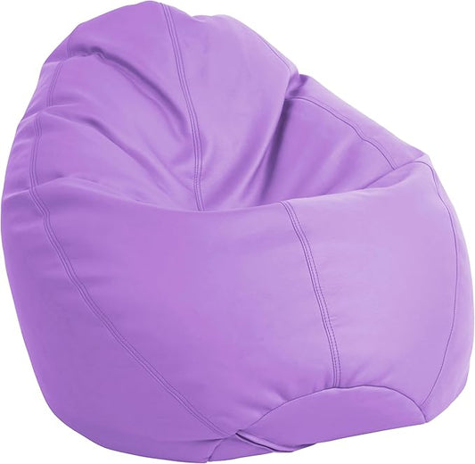 FDP SoftScape Dew Drop Bean Bag Chair with Supportive High-Back Design, For Kids, Teens and Adults, Alternative Seating for Dorms, Schools, Libraries, Daycares or Home - Lavender, 10479-LV
