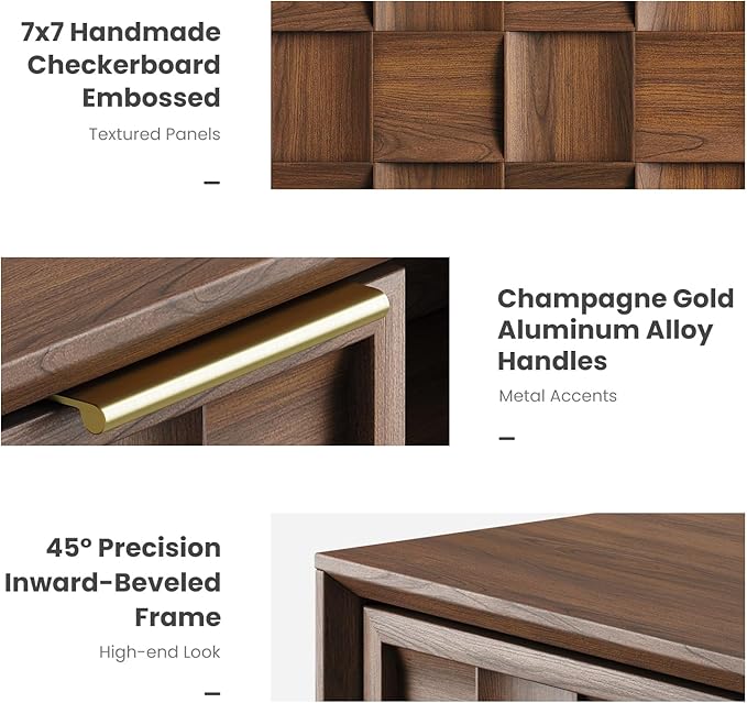 COLAMY TV Stand with Two Doors, Entertainment Center 59" with Adjustable Shelves and Storage, Mid-Century Modern TV Stand for 50/55/65 inch TV, Media Console Cabinet for Living Room, Bedroom Walnut