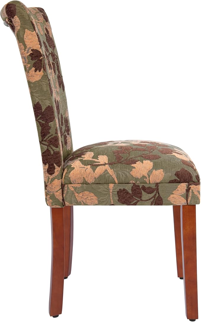 Homepop Home Decor | K1136-F975 | Classic Upholstered Parsons Dining Chair | Single Accent Dining Chair, Brown Woven
