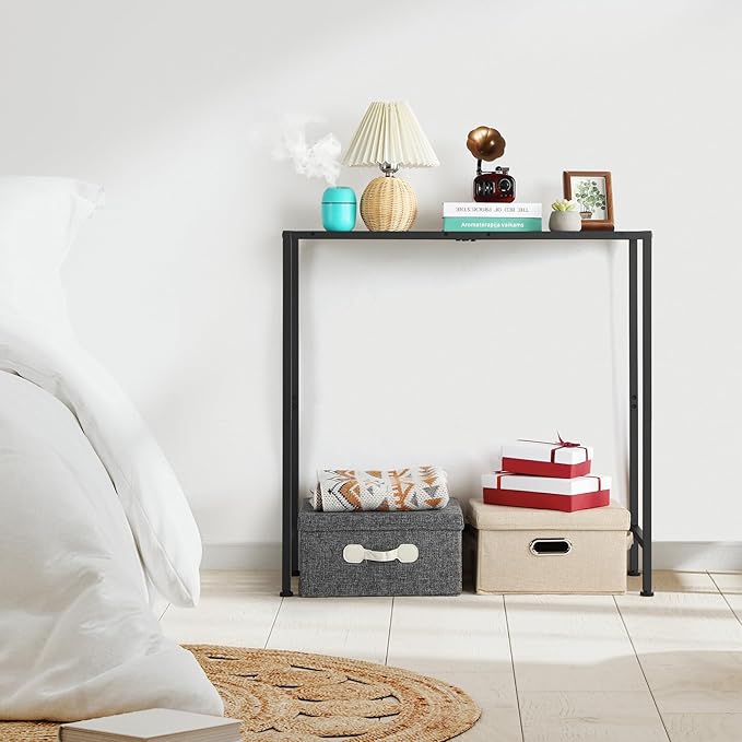 Narrow Entryway Table for Hallway Console Table, Thin Sofa Table Behind Couch Skinny Table, Grey Console Small Tables for Entryway Foyer, Long Table for Entrance Small Spaces Decorative and Storage