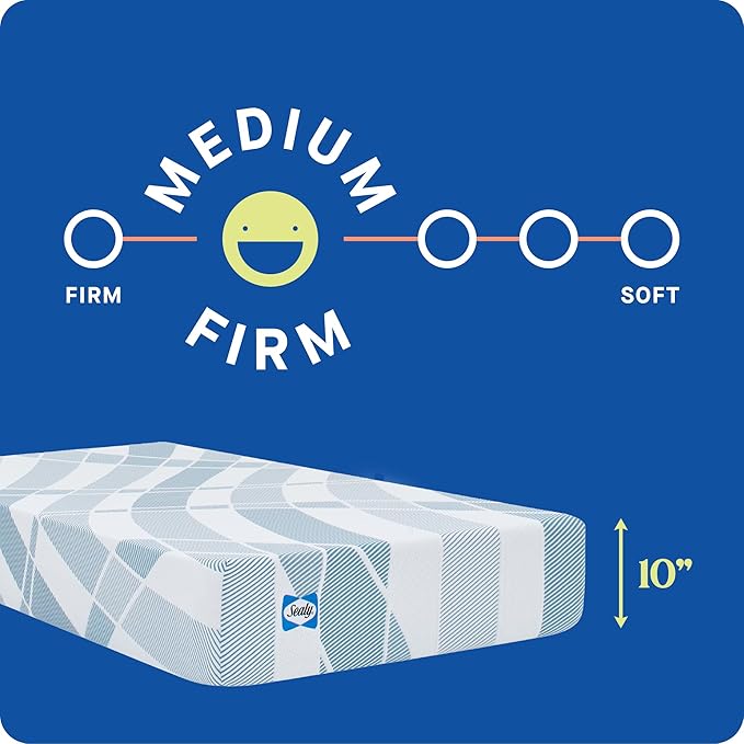 Sealy Dreamlife 10" Hybrid Mattress-in-a-Box, California King, SealyComfort Gel Memory Foam, SealyResponsive Encased Coils, Surface-Guard Technology