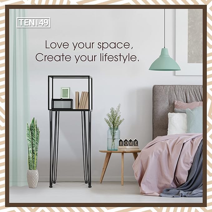 TEN49 Heavy Duty Hairpin Furniture Leg - 40 Inch Industrial Metal Table Legs - 1/2" Extra Thickness 3 Solid Rods Raw Steel Color Leg - Fit for Modern Shelving, Standing Desk, Bar Height Table Legs