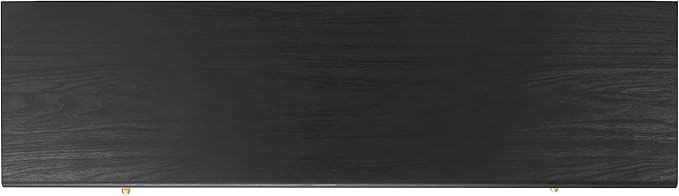 SAFAVIEH Beatrix TV Stand for up to 60" Flatscreen – Black & Oak, 2 Doors with Interior Storage, 1 Open Shelf, Entertainment Media Console (MED9607A)